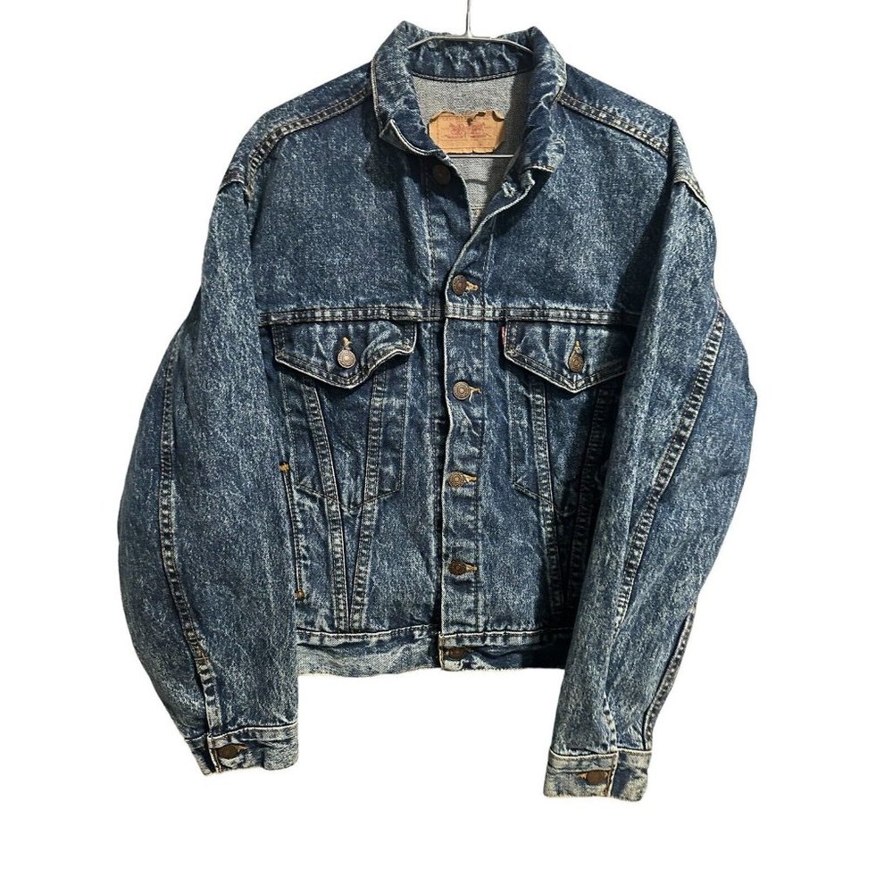 Vintage 90's Made in USA Levis Acid Wash Denim Jacket 57514-1109 Womens‎ Large